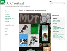 Tablet Screenshot of mvt.tu-clausthal.de