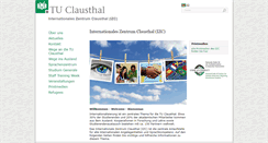 Desktop Screenshot of izc.tu-clausthal.de