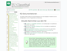 Tablet Screenshot of doku.tu-clausthal.de