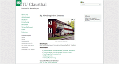Desktop Screenshot of imet.tu-clausthal.de