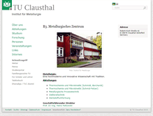 Tablet Screenshot of imet.tu-clausthal.de