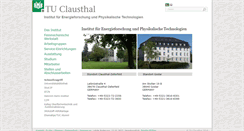 Desktop Screenshot of pe.tu-clausthal.de