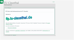 Desktop Screenshot of ftp.tu-clausthal.de