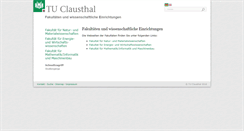 Desktop Screenshot of fakultaeten.tu-clausthal.de
