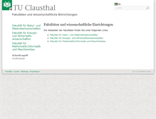 Tablet Screenshot of fakultaeten.tu-clausthal.de