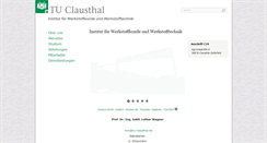 Desktop Screenshot of iww.tu-clausthal.de
