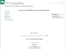 Tablet Screenshot of iww.tu-clausthal.de