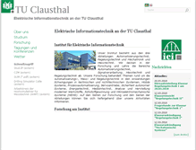 Tablet Screenshot of iei.tu-clausthal.de