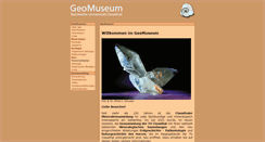 Desktop Screenshot of geomuseum.tu-clausthal.de