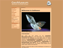 Tablet Screenshot of geomuseum.tu-clausthal.de
